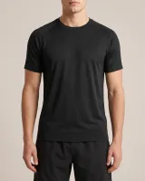 Base Training Tee in Black, front