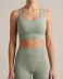 Contour Seamless Sports Bra in Sage, front
