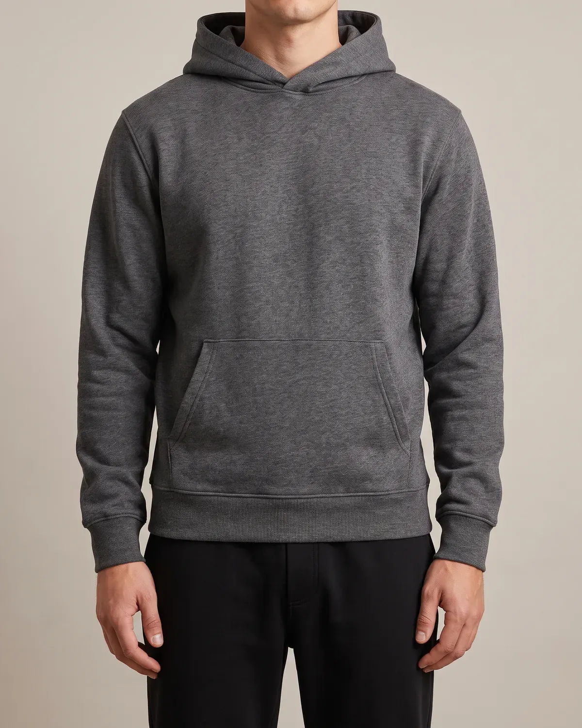 Heavyweight Hoodie in Charcoal, front