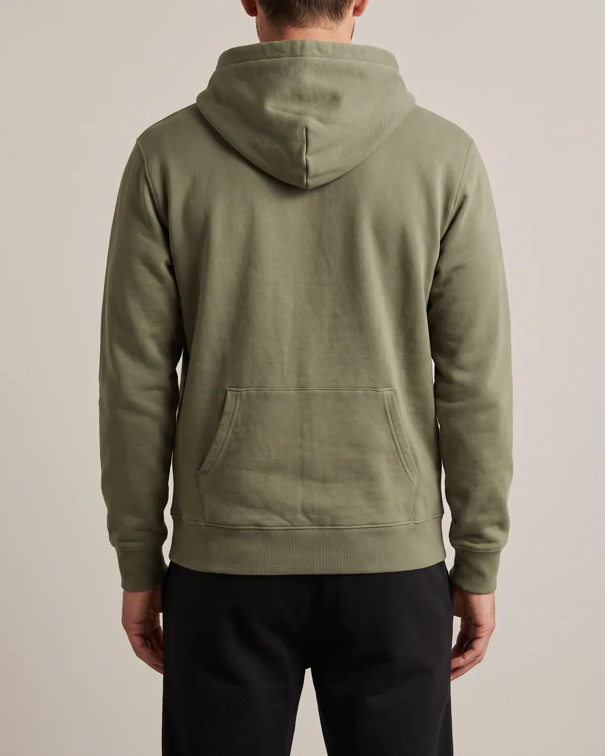 Heavyweight Hoodie in Olive, back