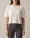 Studio Crop Tee in White, front